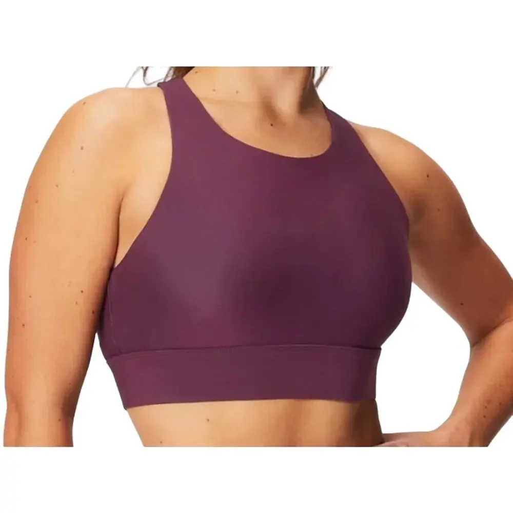 Fabletics Womens No Bounce High Impact Purple Sports Bra Size 2X